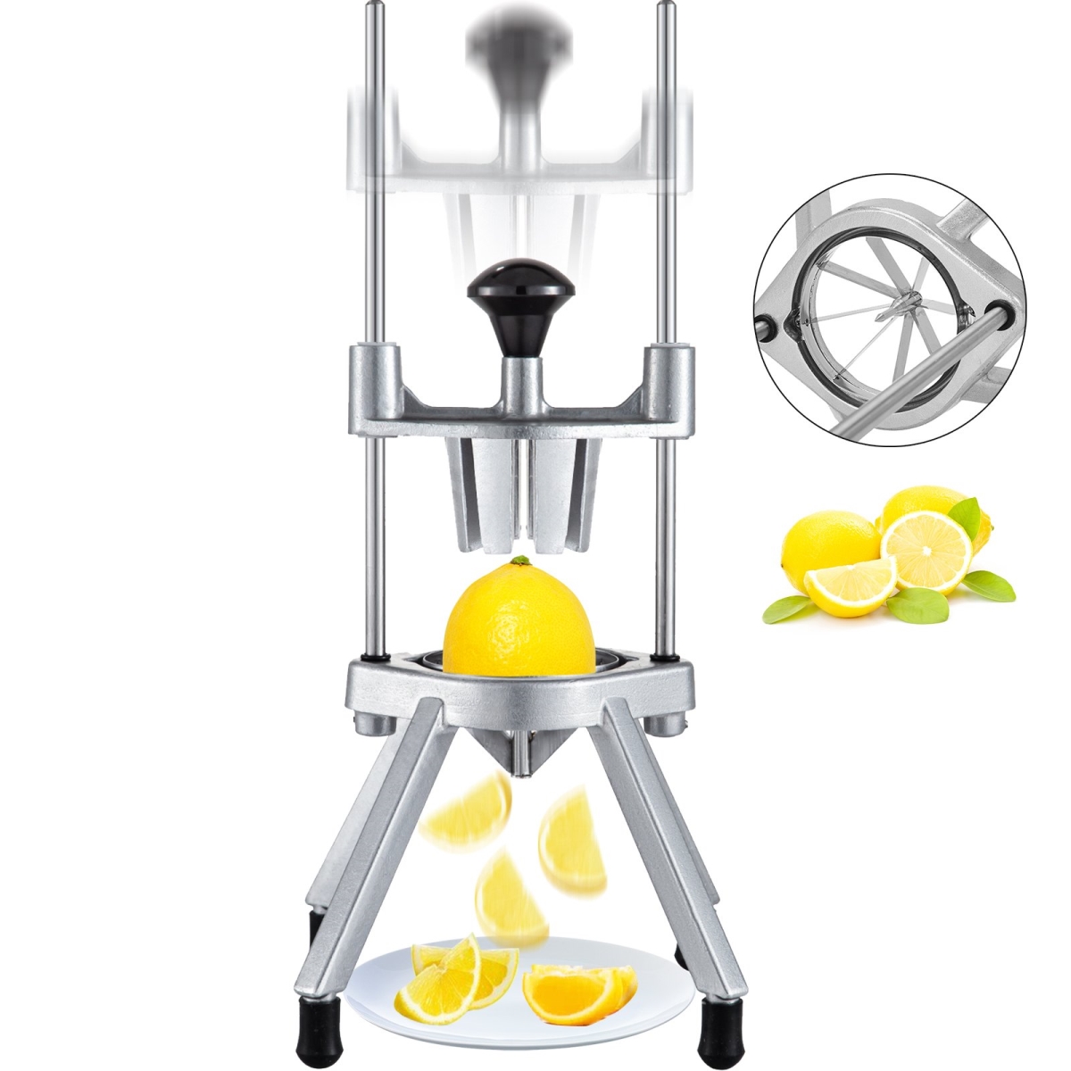 Picture of Vevor QDQ8B000000000001V0 8-Section Commercial Easy Wedger Stainless Steel Blade Fruit Lime Slicer