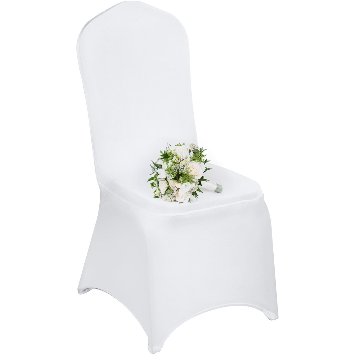 Picture of Vevor 100PCSQBHLYYT0001V0 100 Piece Polyester & Spandex Chair Cover&#44; White
