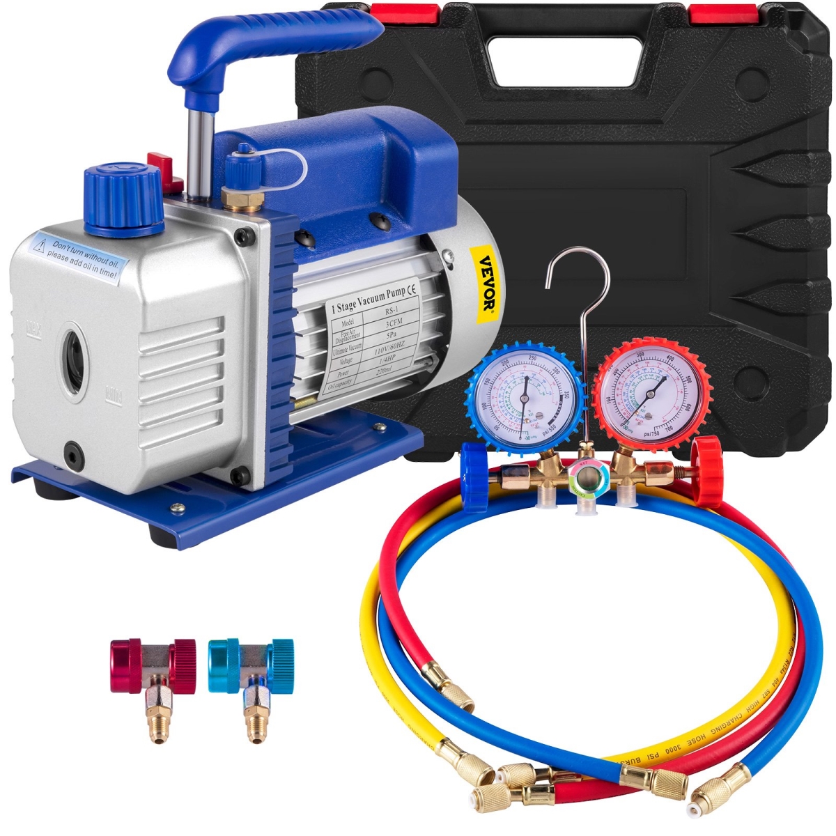 3CFM1-4HPZKBZUMC1V1 0.25 HP 3 CFM Single Stage Air Vacuum Pump