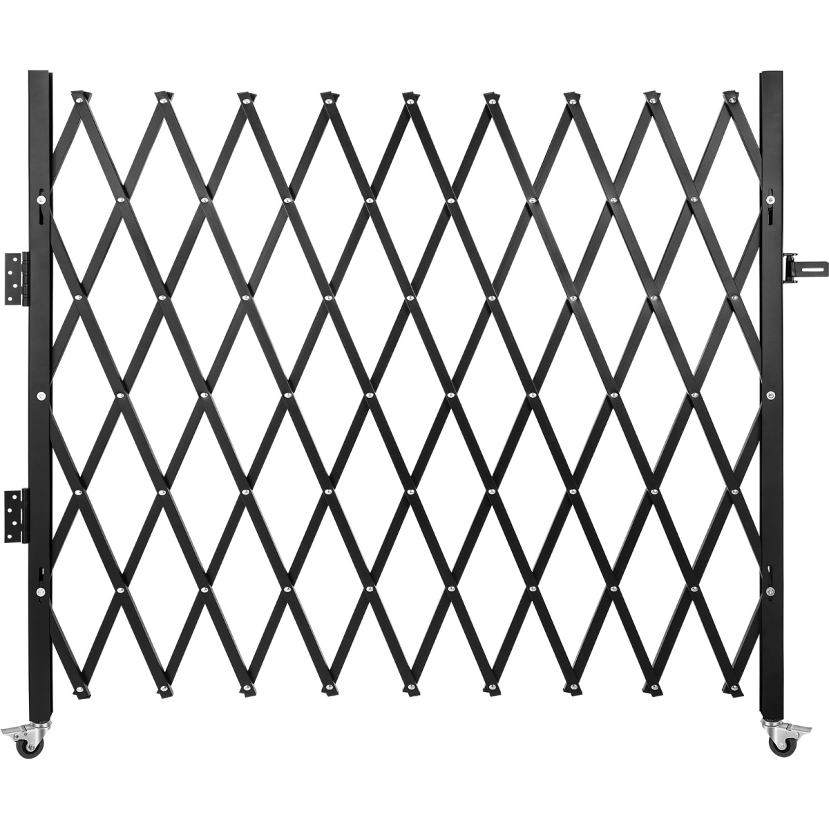 7.1 x 7.1 ft. Single Folding Security Gate, Black