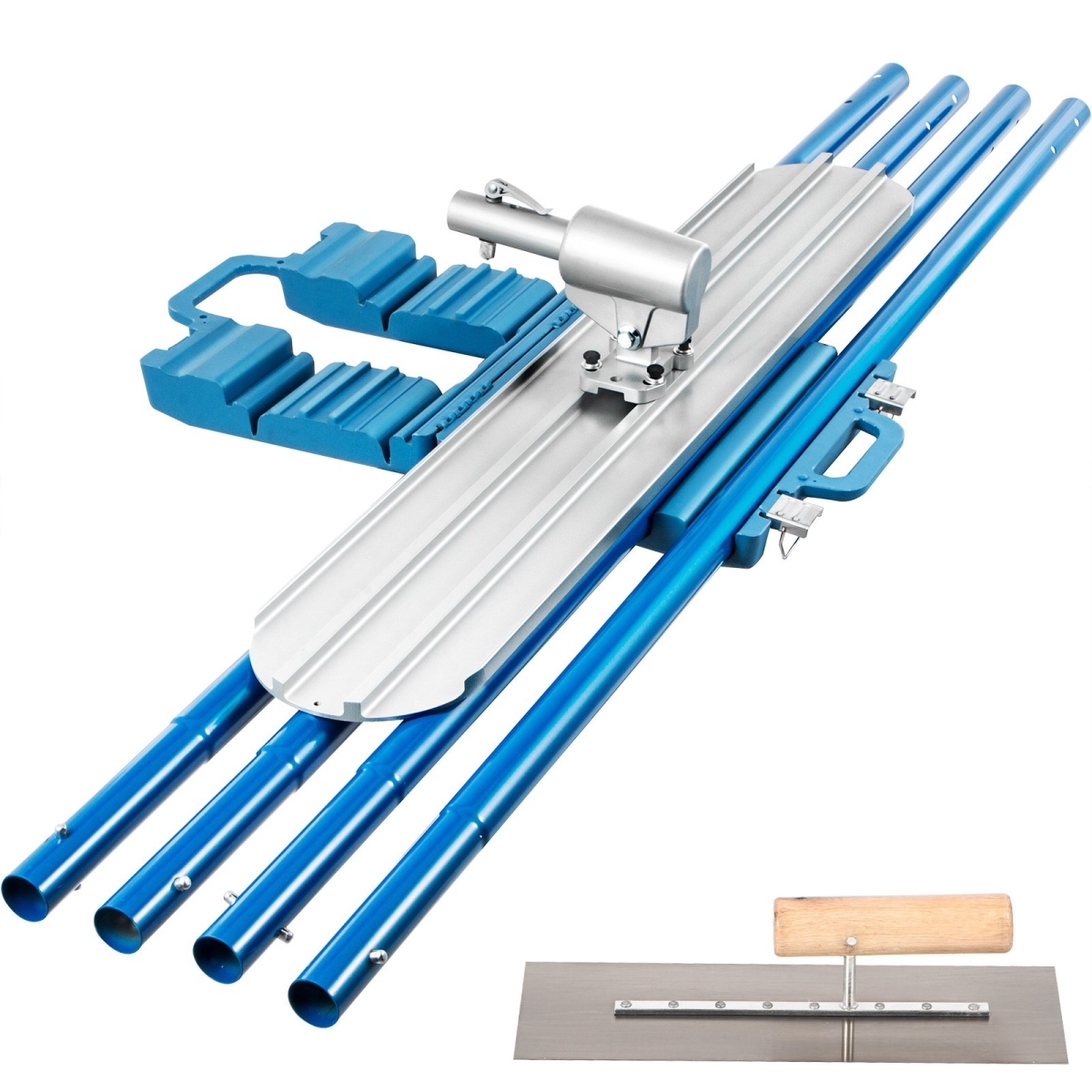 48 x 8 in. Bull Float Magnesium Concrete Float, Blue & Sliver