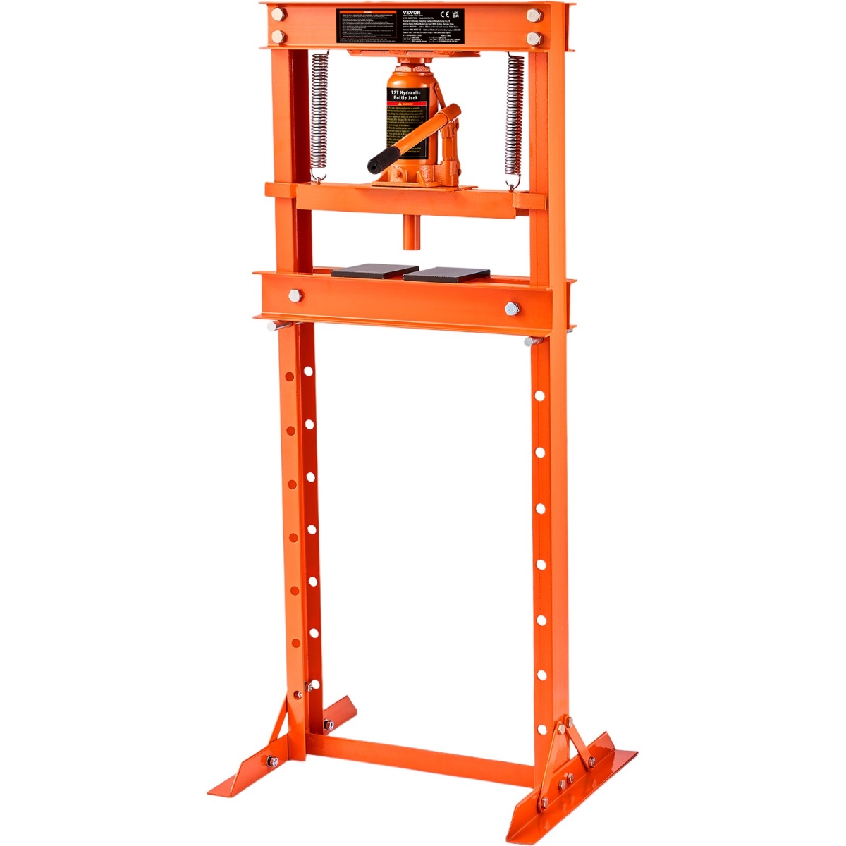 Hydraulic Shop Press 12 Ton with Press Plates H-Frame Benchtop Press Stand