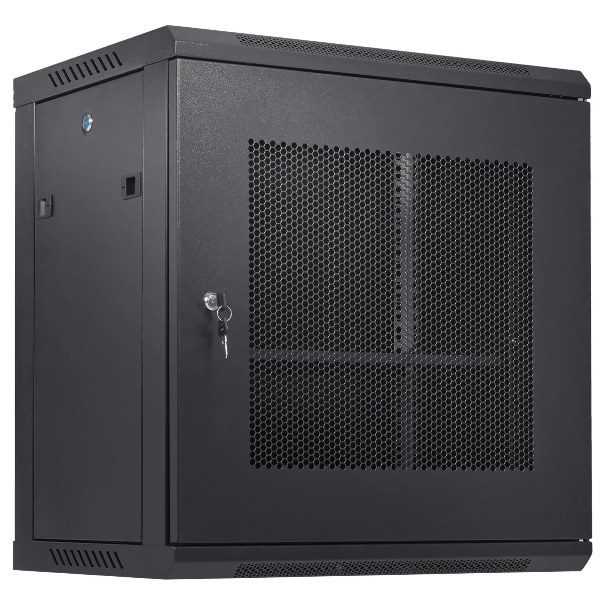 Picture of Vevor WLJJWZB12U155GP35V0 12U Wall Mount Network Server Cabinet&#44; Black
