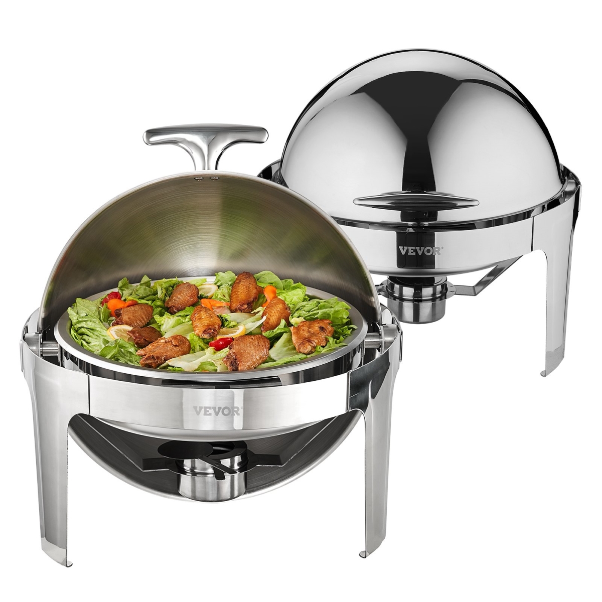 Picture of Vevor QXKCLJTQX26QT6HT8V0 6 qt. Roll Top Chafing Dish Buffet Set, Pack of 2