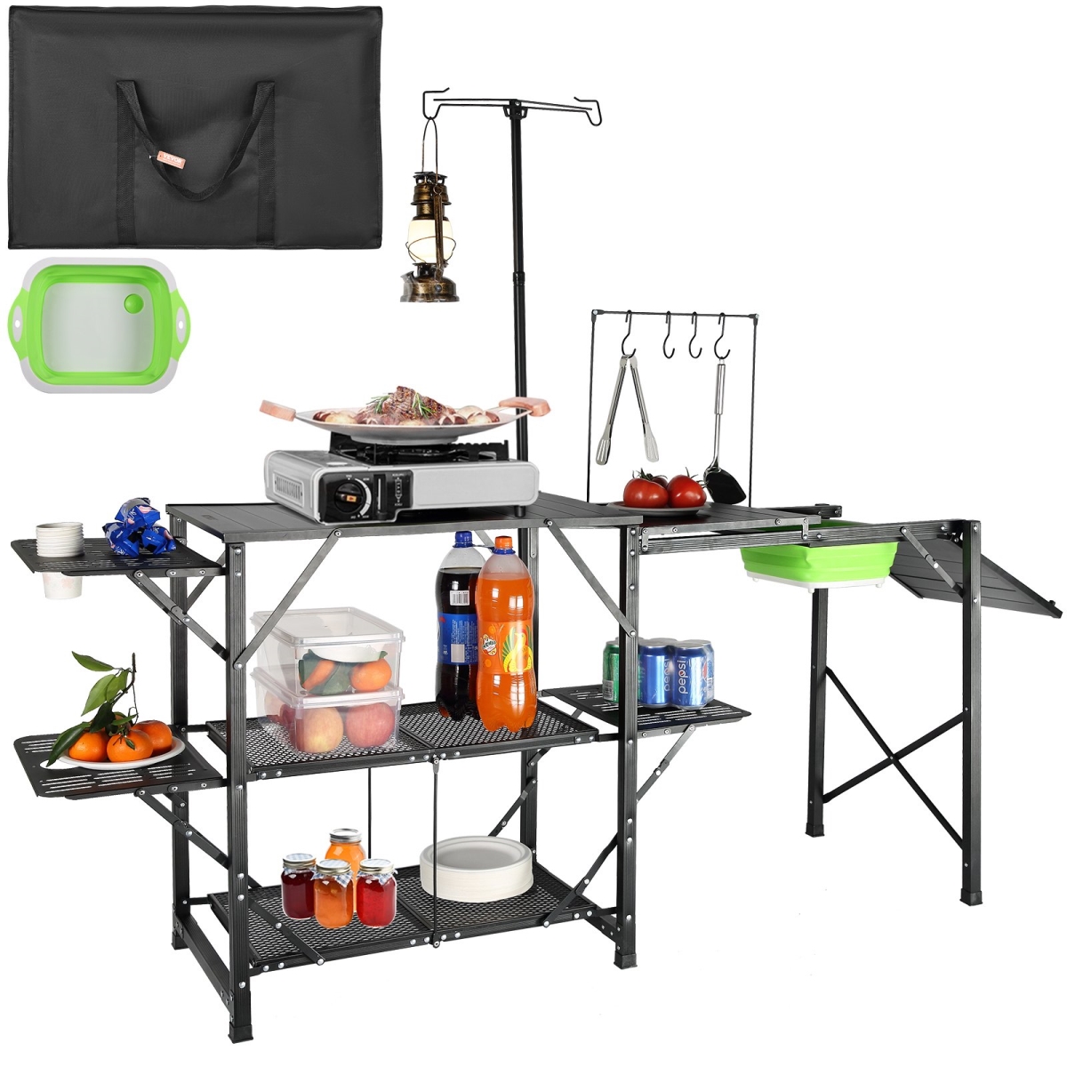 BJKYDCFHSBZDSOTKJV0 68.5 in. Long Aluminum Camping Kitchen Table