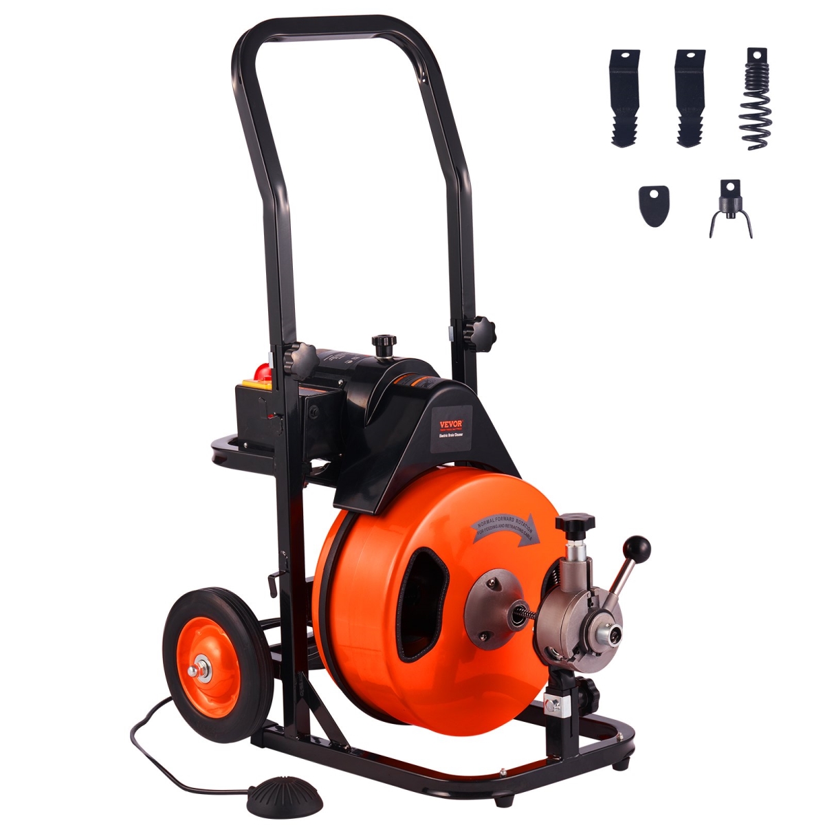 ZDJJKLSGDSTJZ6SKCV1 50 ft. x 0.37 in. Drain Cleaning Machine -  Vevor