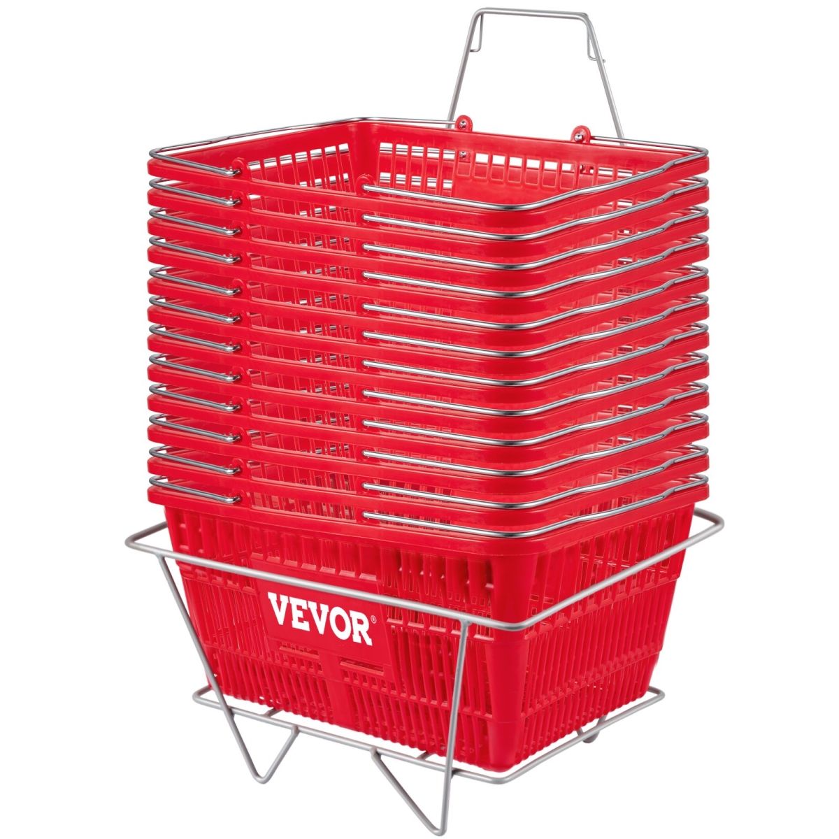 Picture of Vevor TSBGWLDZJHS12WESTV0 16.9 x 11.8 x 8.07 in. Shopping Basket&#44; Red - Set of 12