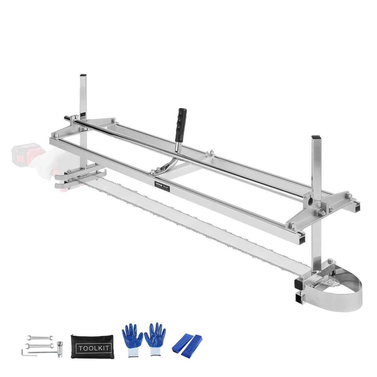 HXQGLJZJLMDGKDA5DV0 14-48 in. Portable Chainsaw Mill, Silver
