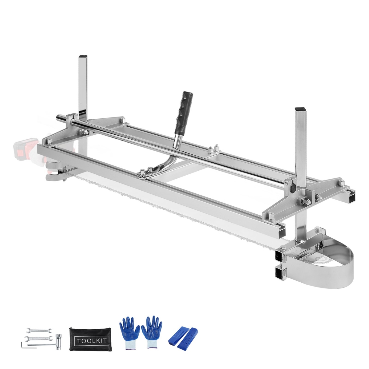HXQGLJZJLMDGK0V34V0 14-36 in. Portable Chainsaw Mill, Silver