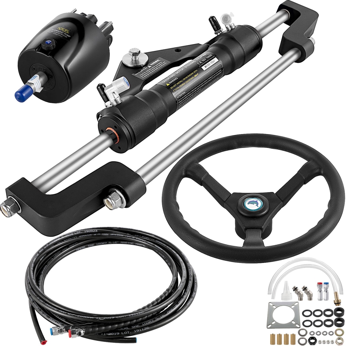 YYDJHK6400A-3TJ10V0 300 HP Hydraulic Boat Steering Kit