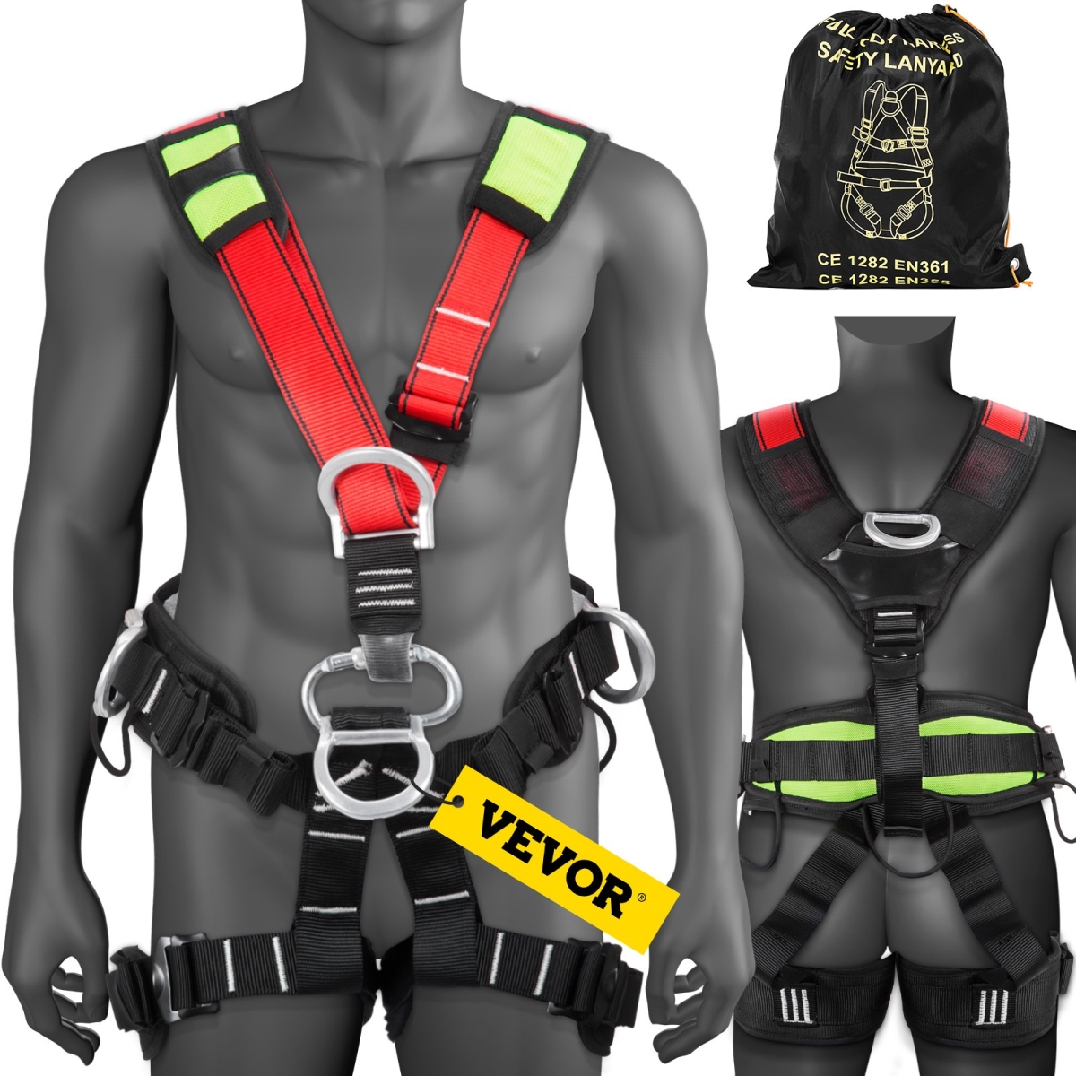 Picture of Vevor AQSQSSAQD00000001V0 Floor Escape Tower Climber Safety Climbing Harness&#44; Black & Red