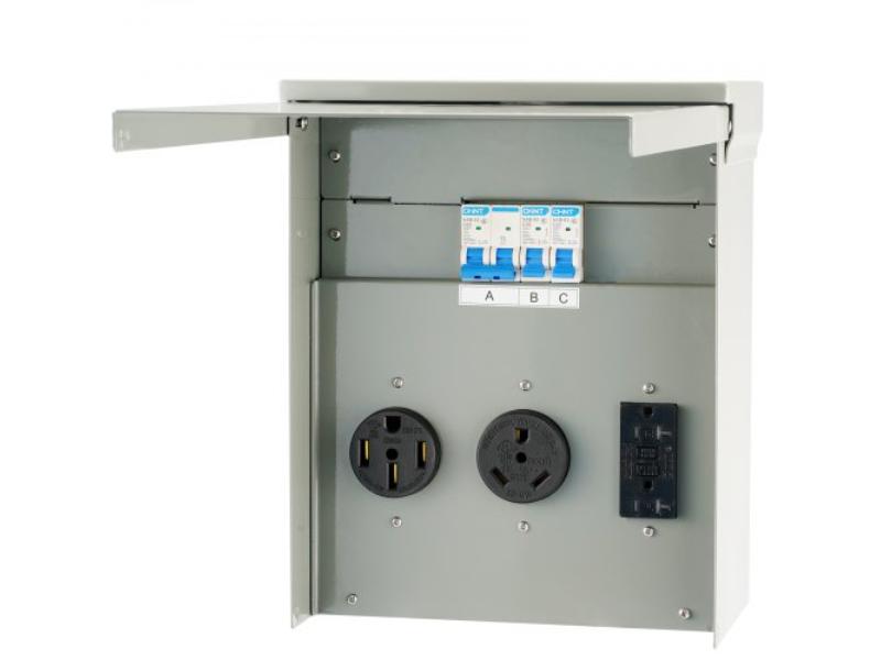 20/30/50A Temporary RV Power Outlet Box Electrical Outdoor Receptacle Box