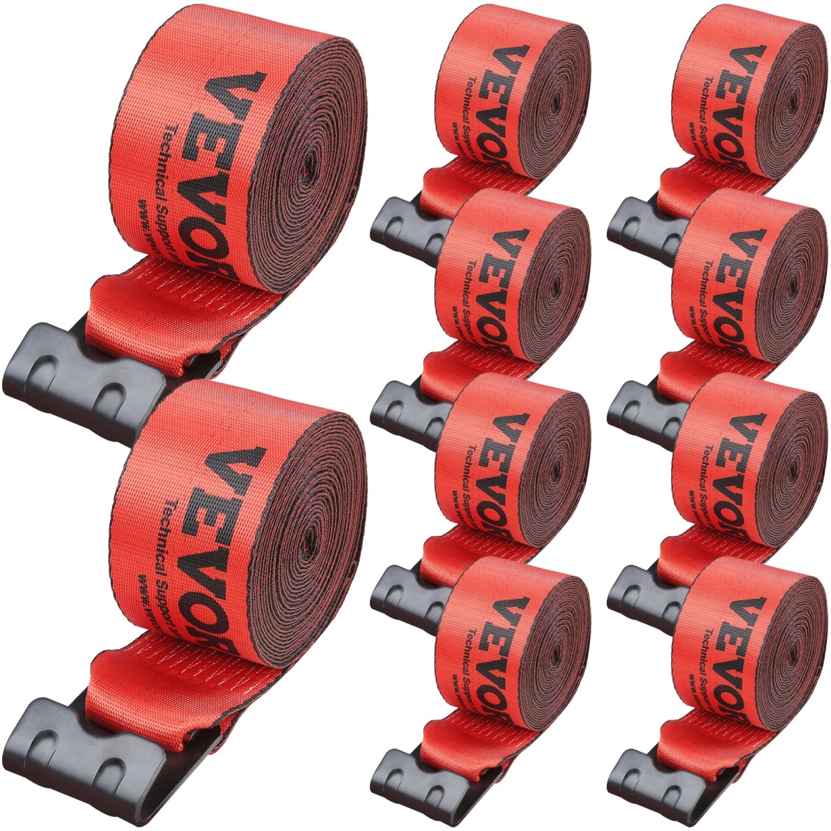 PGJPDHS4INCH3T7LFV0 4 in. x 30 ft. 6000 lbs Win. Straps with 18000 lbs Breaking Strength, Red - Pack of 10