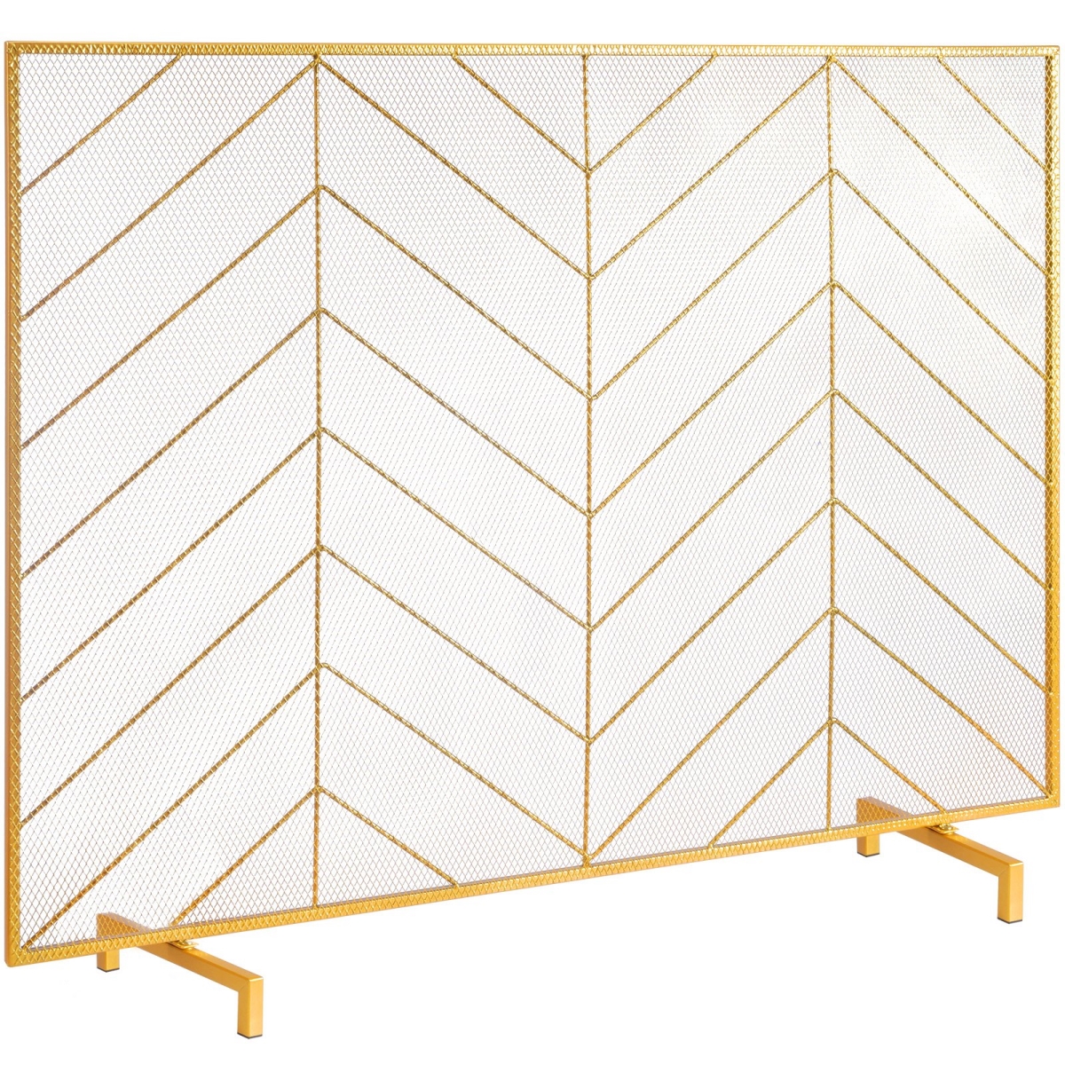Picture of Vevor BLMJSJY3545IAWNY0V0 38.6 x 29.8 in. Fireplace Screen Single Panel&#44; Gold