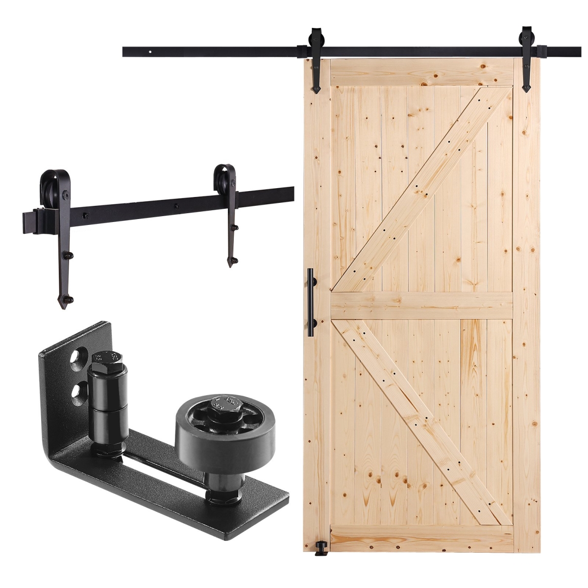 42 x 84 in. Barn Door & Hardware Kit, Burlywood