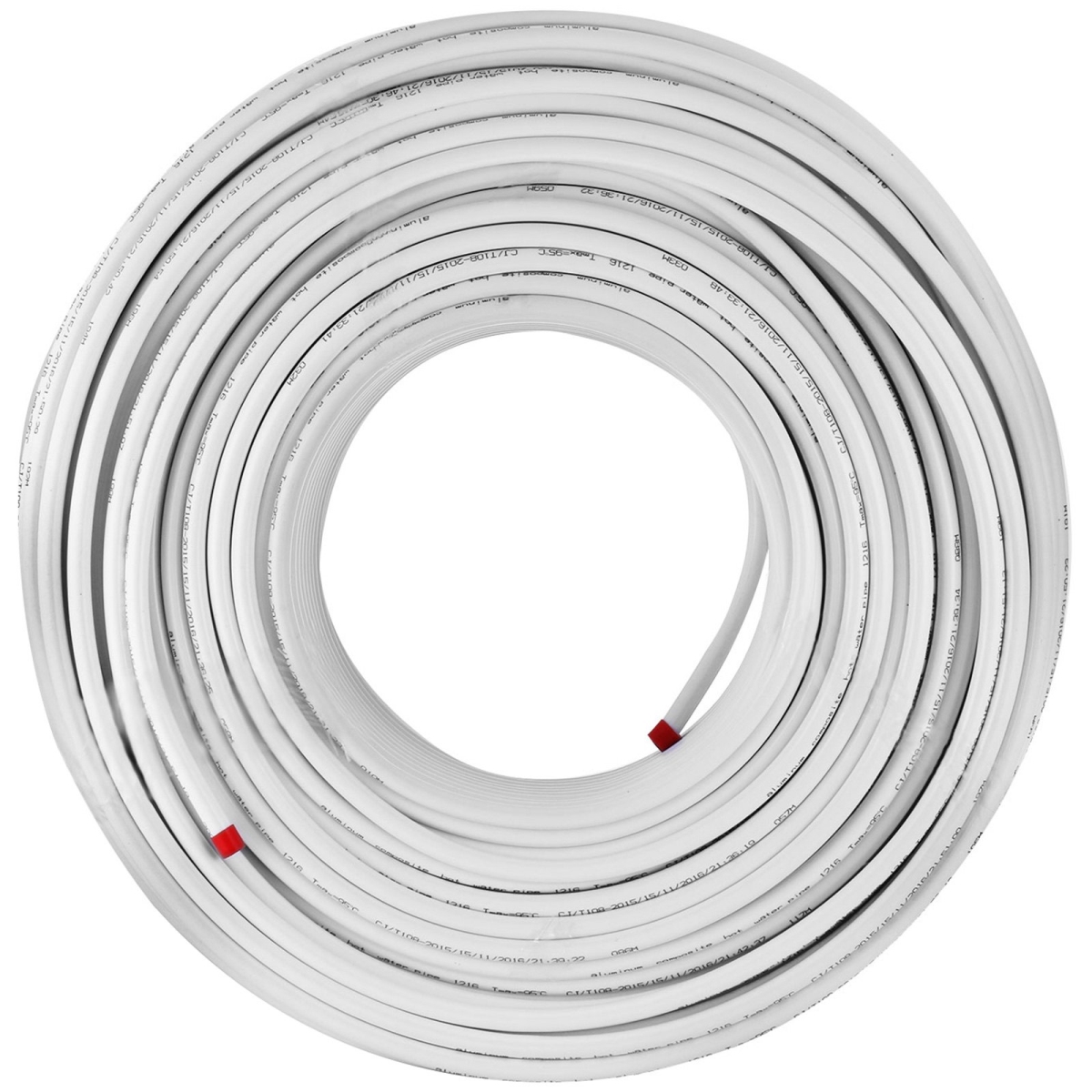 Picture of Vevor 200M1216RSLSG0001V0 656 ft. Roll of 0.5 in. Inner Aluminum Layer Pex Tubing Pipe&#44; White