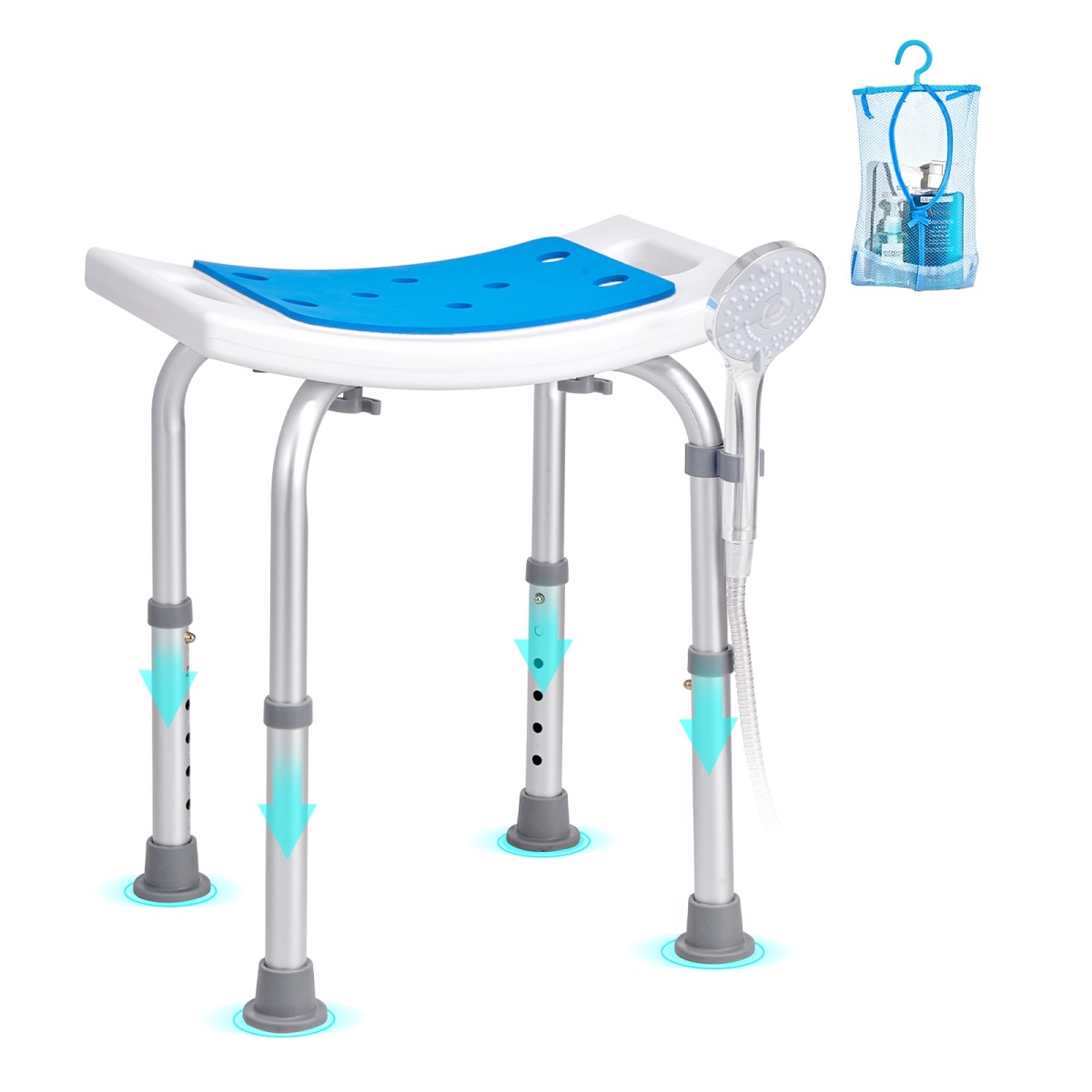 350 lbs Height Adjustable Shower Chair