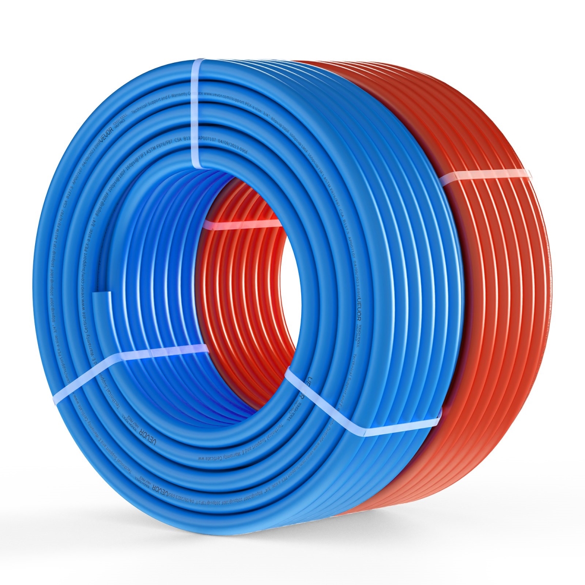 3/4" 2x100ft Blueand Red PEX-A Tubing/Pipe for Potable Water with Cutter