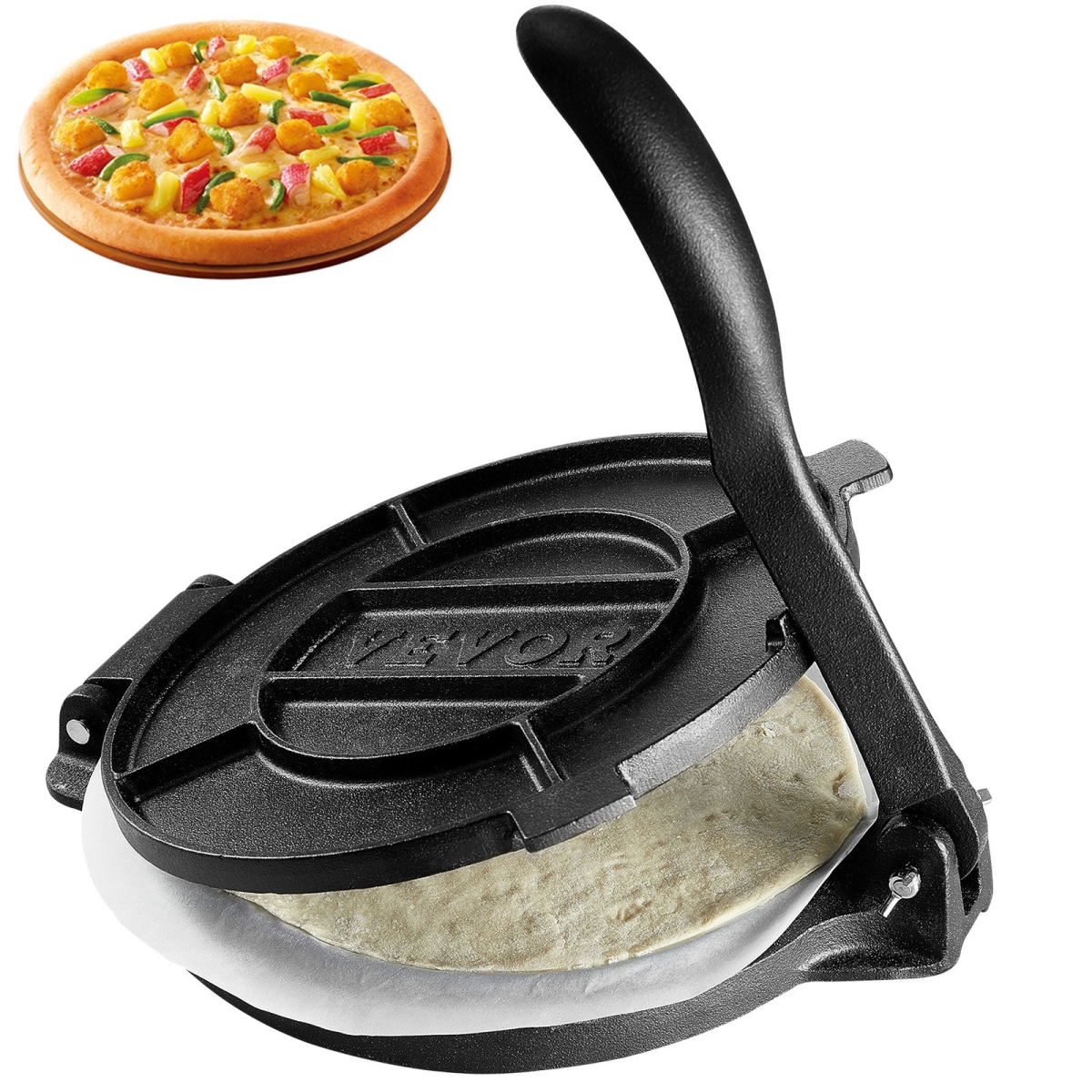 Picture of Vevor SYSBBY10YCZTXI1RSV0 10 in. Tortilla & Roti Maker&#44; Silver