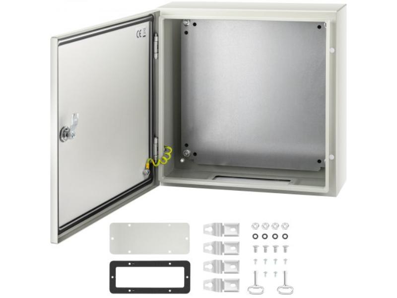 Picture of Vevor DQXJSTCFS40X40X15V0 16 x 16 x 6 in. Nema 4X Steel Electrical Box&#44; Gray & White