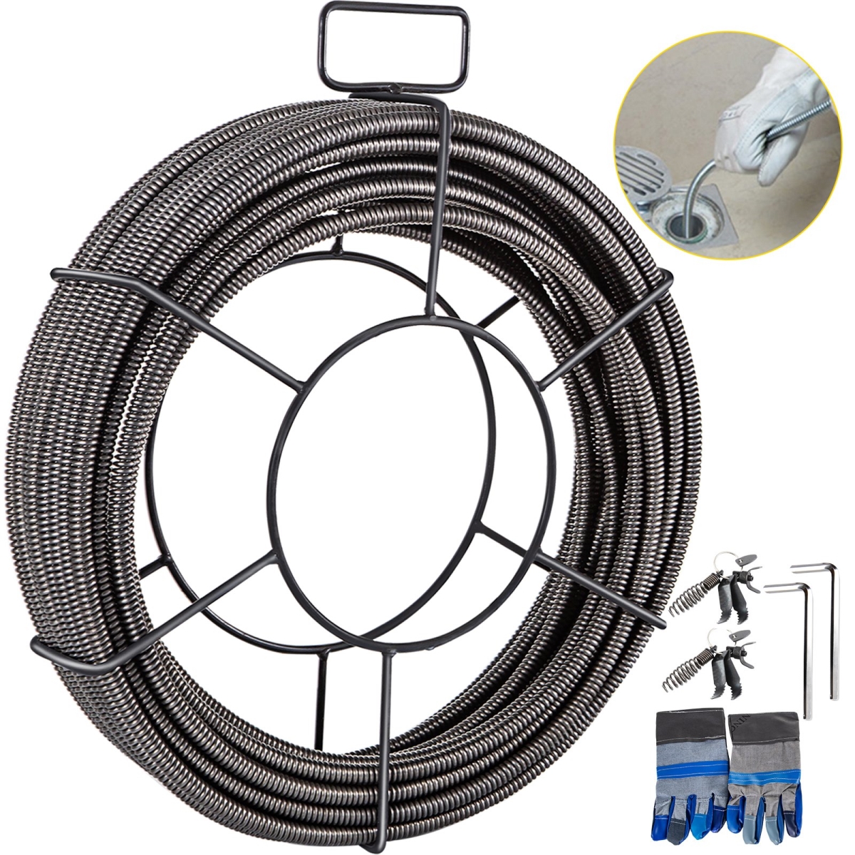 50 x 0.5 in. Drain Cleaning Cable