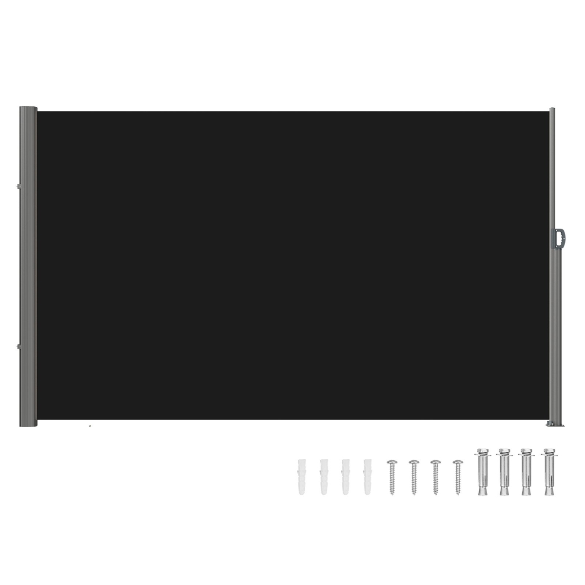 118 x 71 in. Retractable Side Awning, Black
