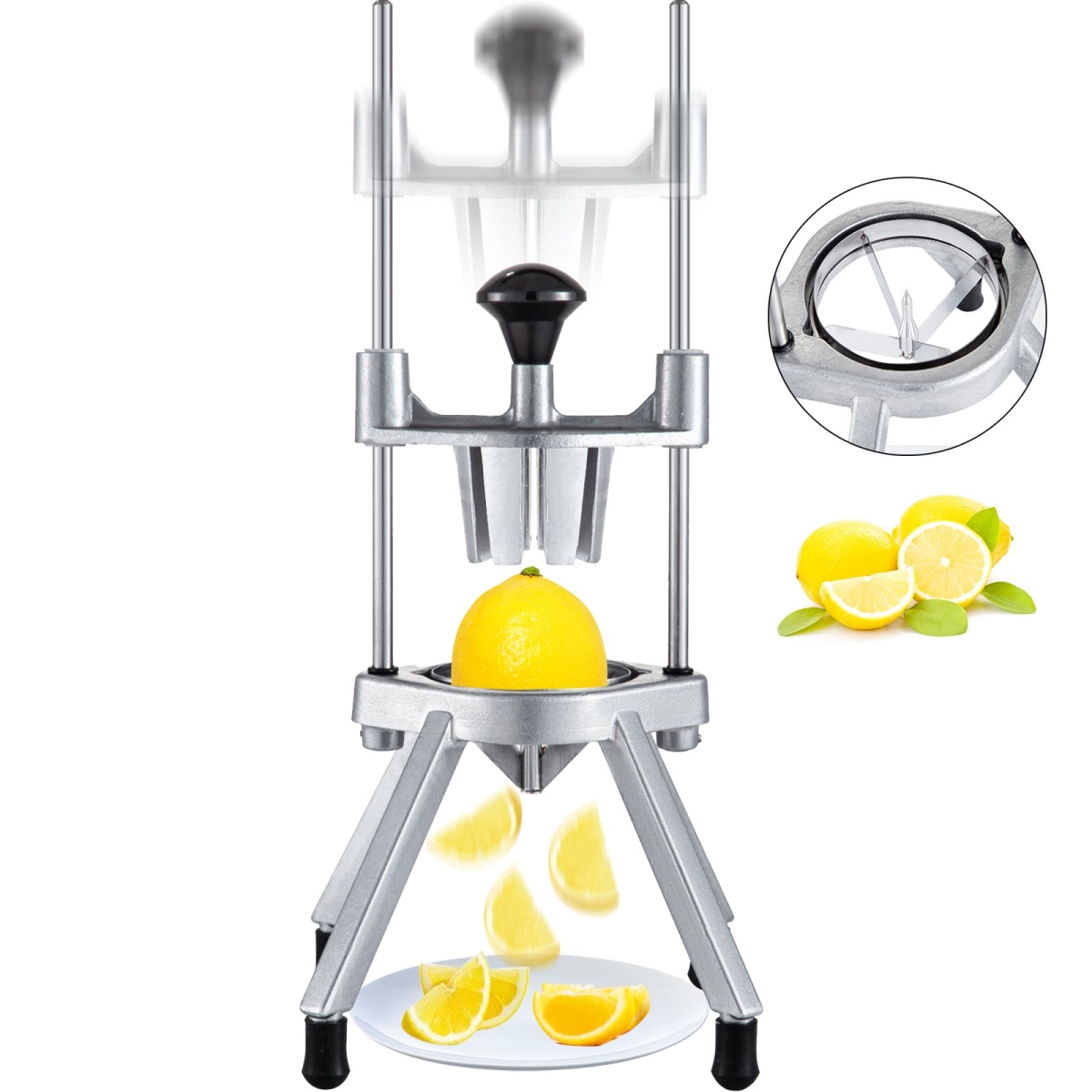 Picture of Vevor SGQKJ4B0000000001V0 4-Section Commercial Easy Wedger Stainless Steel Blade Fruit Lime Slicer
