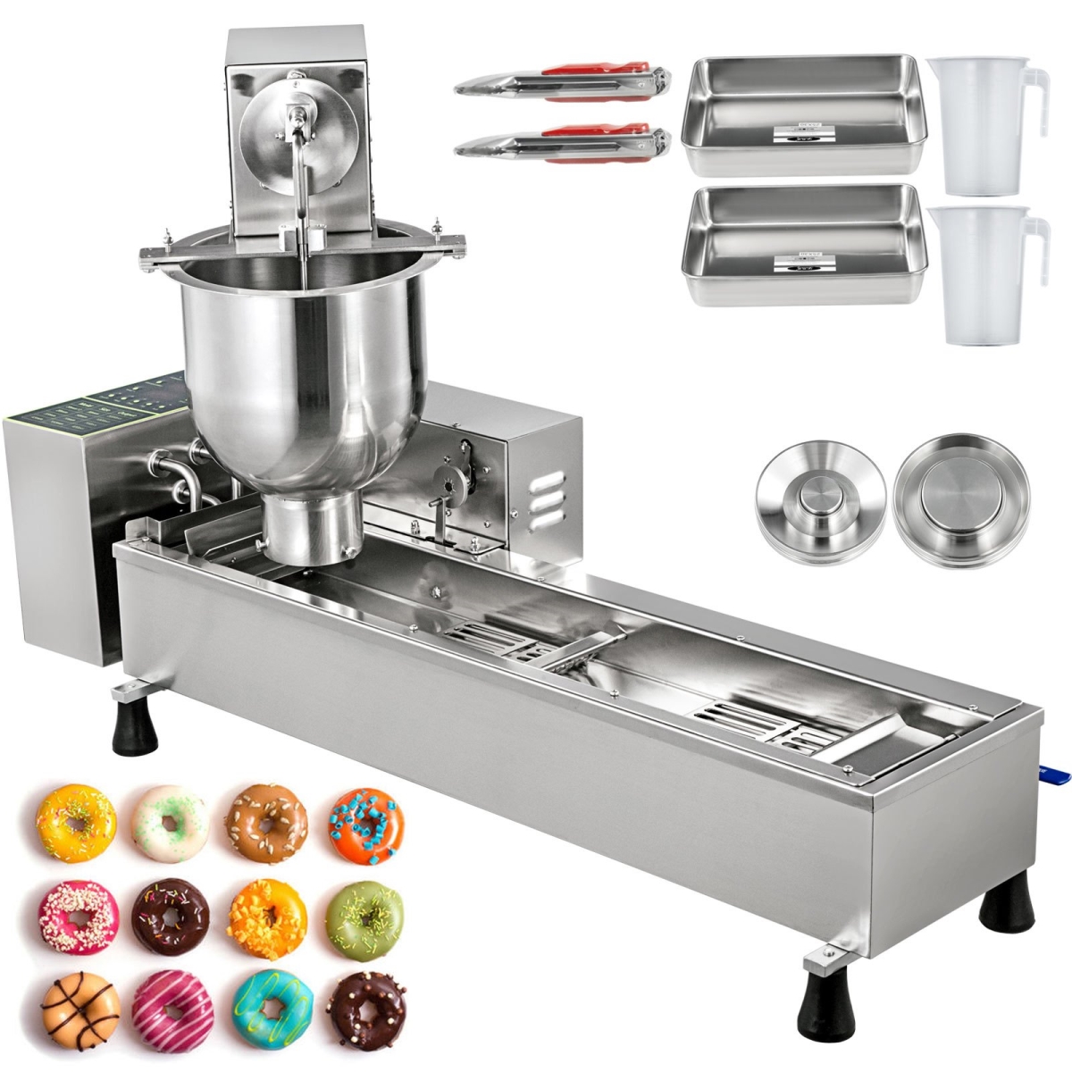 Picture of Vevor QZDTTQJDP00000001V1 110V Commercial Automatic Donut Making Machine with 3 Sizes Molds