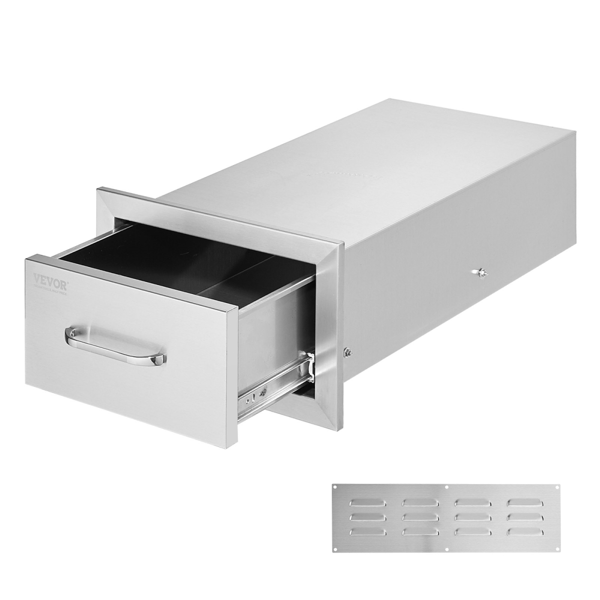 Picture of Vevor 8.5X14YC1CBXGCTG1V0 14 x 8.5 in. Stainless Steel Outdoor Kitchen Drawers with Stainless Steel Handle&#44; Sliver