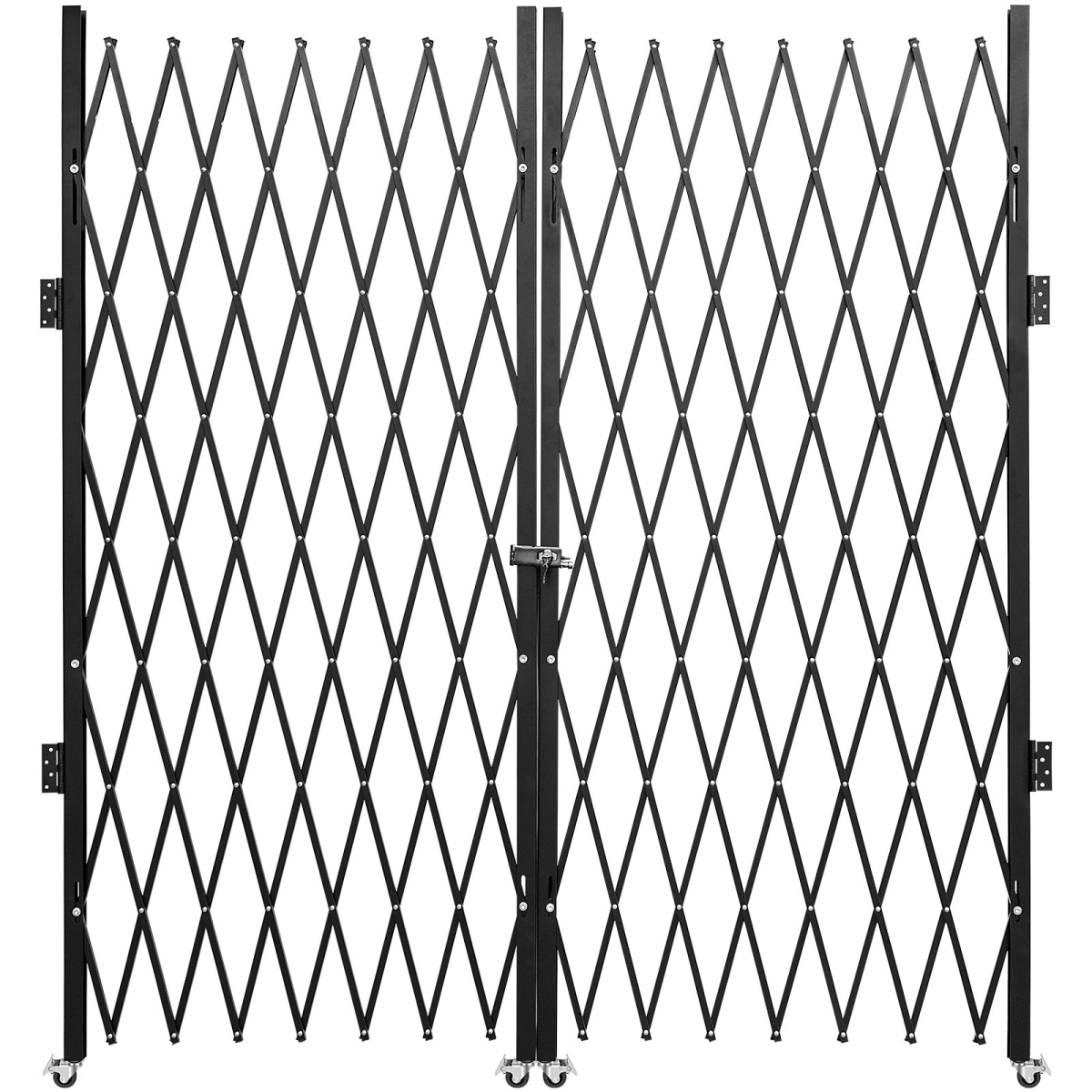 Double Folding Security Gate Folding Door Gate 6-1/2'H x 12'W Scissor