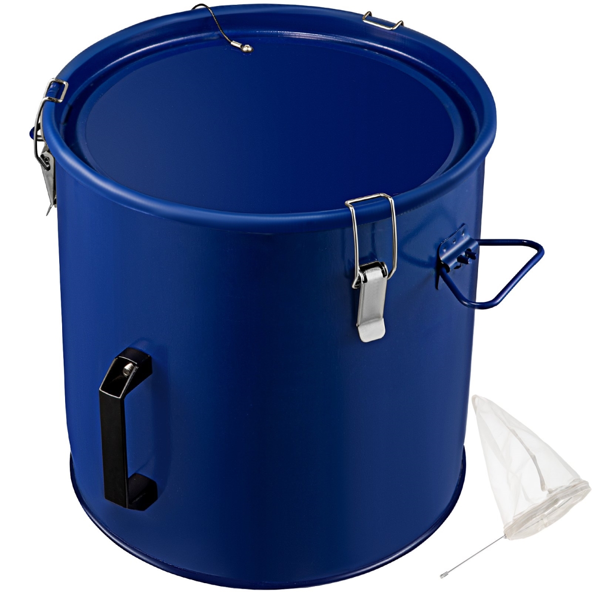 Picture of Vevor LYTLS8GAL4F8MOYJZV0 8 gal Oil Disposal Caddy Steel Fryer Oil Bucket with Rust-Proof Coating&#44; Dark Blue