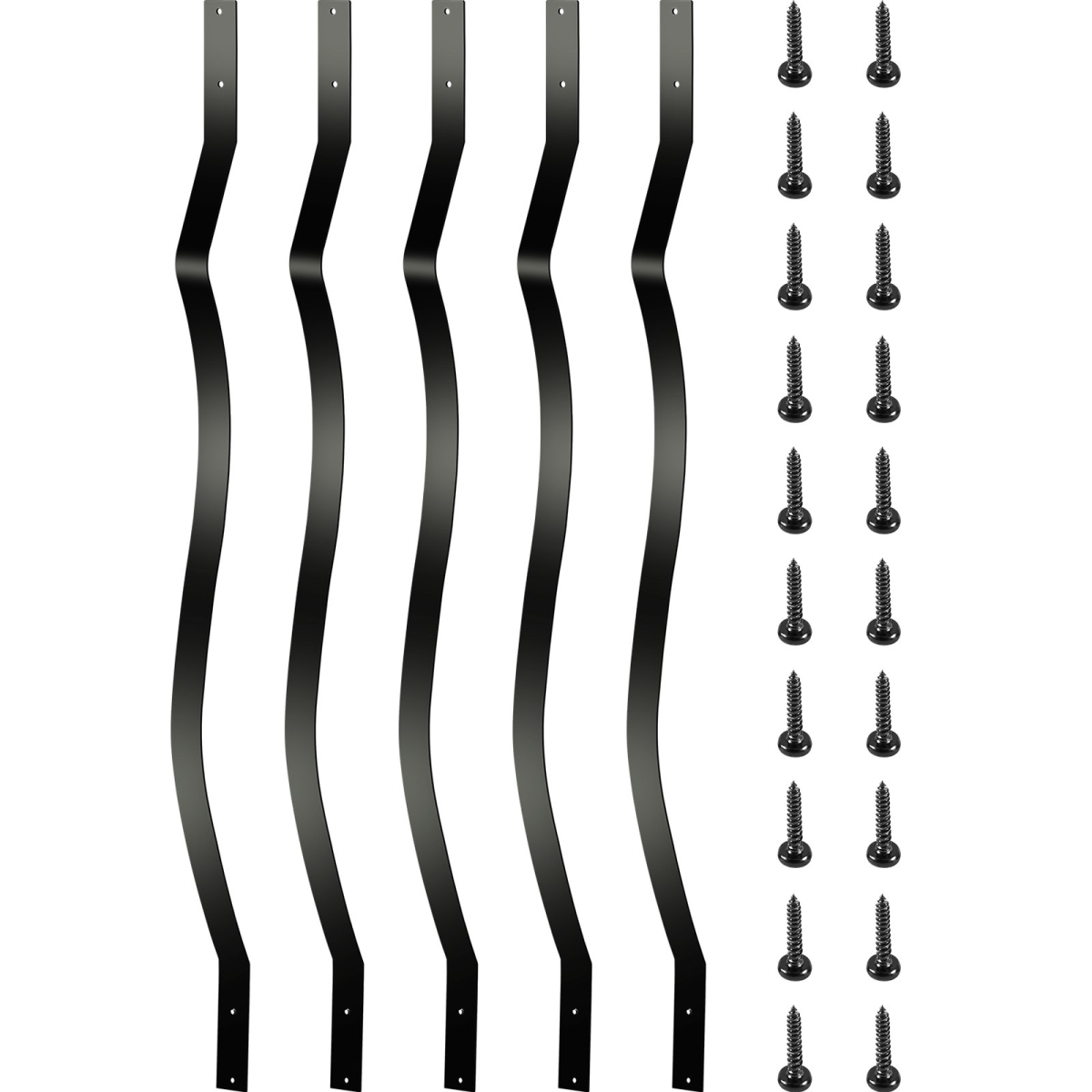 Picture of Vevor TLGYC32.2550-SL5YV0 32.25 x 1 in. Staircase Baluster with Screws&#44; Black - Pack of 51