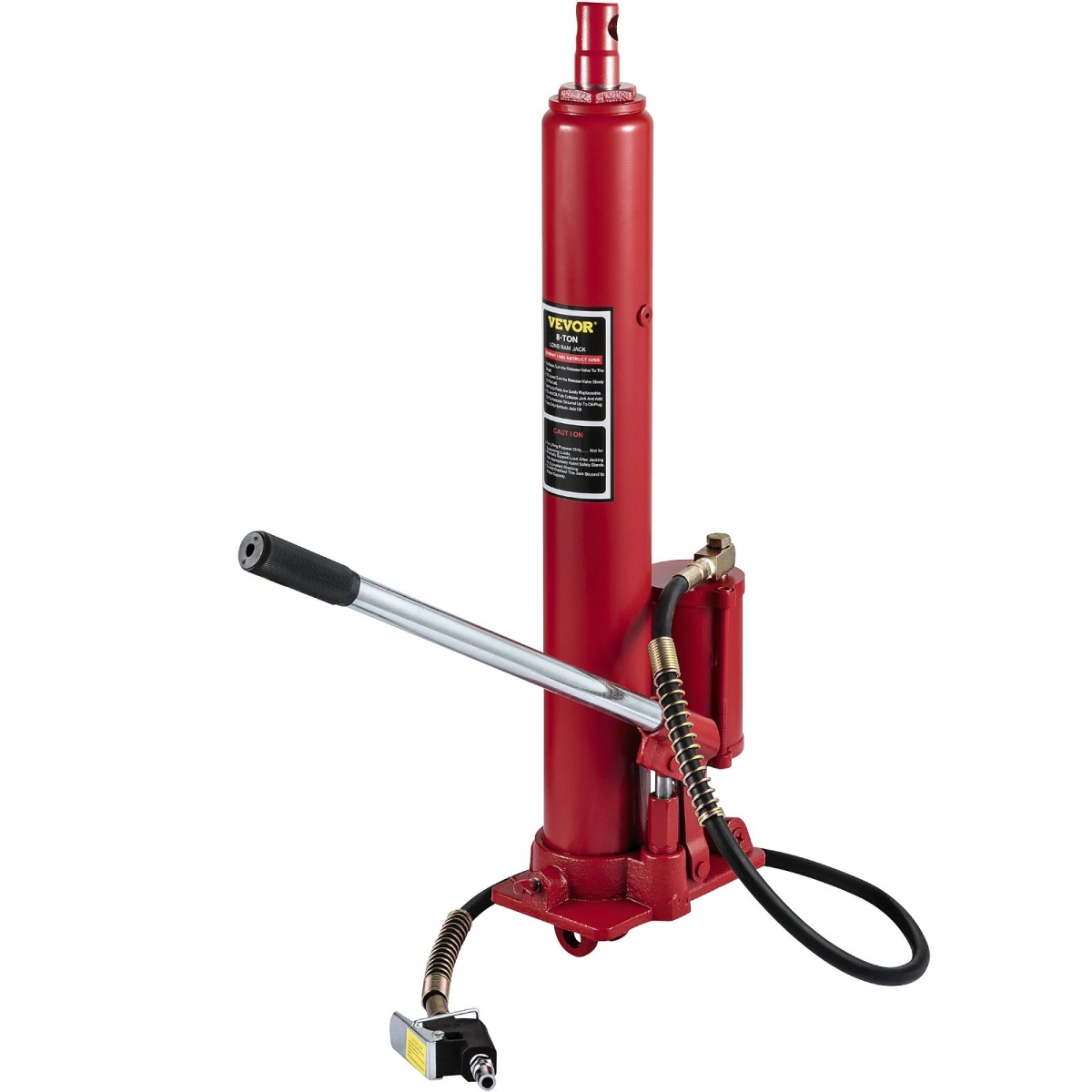 ZGQDYYQJDHS8TS6KBV0 17363 lbs Hydraulic & Pneumatic Long Ram Jack, Red