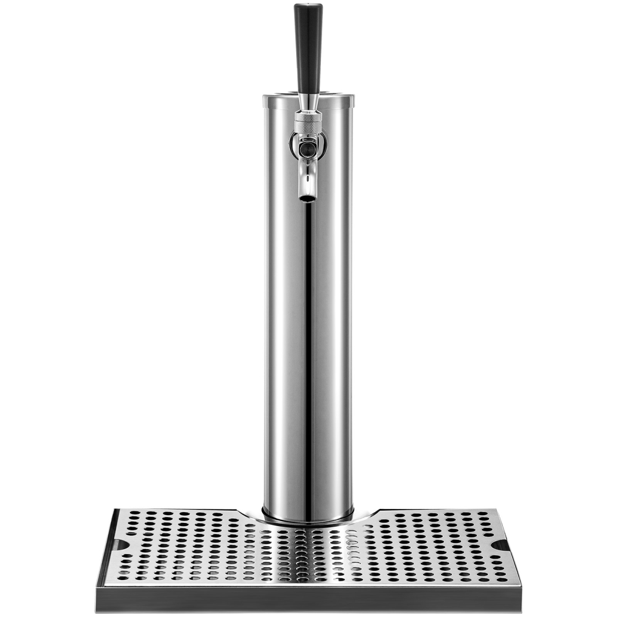 Picture of Vevor PJZDTPJTPDSP00001V0 Stainless Steel Draft Beer Tower with 12 x 7 in. Drip Tray&#44; Silver