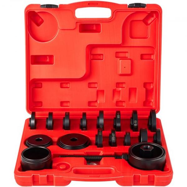 Picture of Vevor QLQDZCLBQJT235QASV0 Front Wheel Drive Bearing Adapters Puller with No.45 Steel Press Replacement Installer Removal Tools Kit - 23 Piece