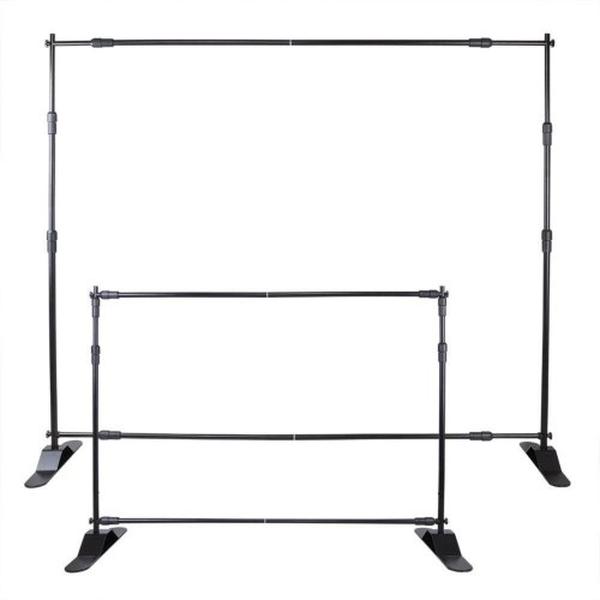 8 x 8 ft. - 10 x 8 ft. Repeat Adjustable Telescopic Backdrop Banner Stand Step - 10 Piece