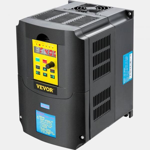 Picture of Vevor BPQDXN4KW220V8MZPV7 AC 220V Input 4KW CNC Variable Frequency Drive Inverter Converter for VFD 5.5HP 1 or 3 Phase Input