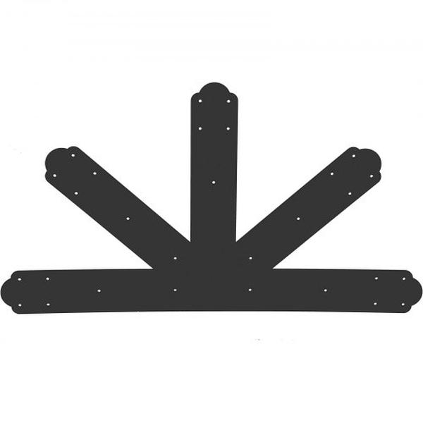 Black Powder-Coated Truss Connector Gable Plate with 12-12 Pitch Gable Bracket