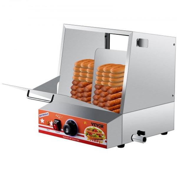 Picture of Vevor SPBWRGRGG-002YXJVV1 32.69 qt. Classic Hut Dog Steamer for 96 Hot Dogs & 30 Buns Electric Bun Warmer Cooker
