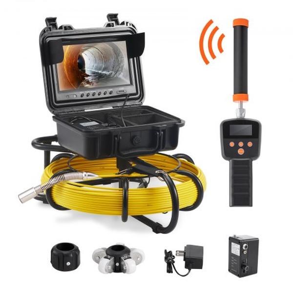165 ft. & 9 in. Pipeline Inspection Sewer Camera with 512Hz Locator DVR Function