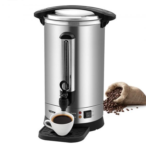 Picture of Vevor BSYKF65SUS304P18XV1 Commercial Coffee Urn for 65 Cup Stainless Steel Coffee Dispenser Fast Brew