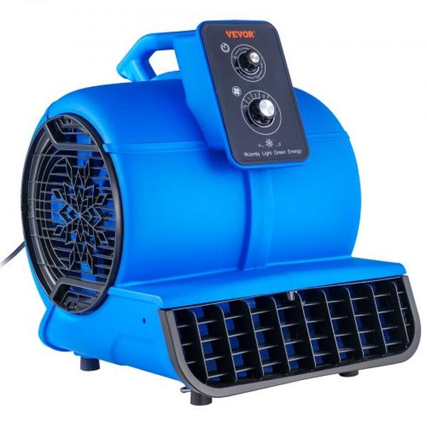Picture of Vevor FXZXDMGFJ1800S8XLV1 0.5 HP 2600 CFM Floor Blower Air Mover for Drying & Cooling Portable Carpet Dryer Fan with 4 Blowing Angles & Time&#44; Blue