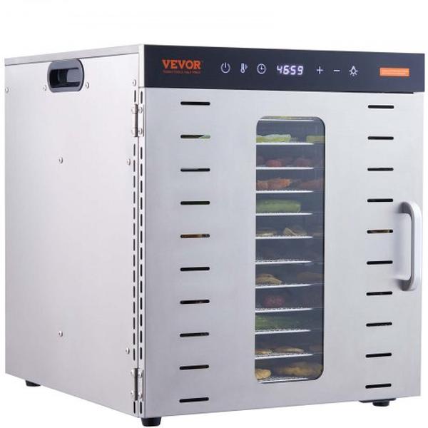 Picture of Vevor SP1005481000WM6IMV1 1000W 10-Stainless Steel Electric Food Dryer Dehydrator Machine with Digital Adjustable Timer & Temperature