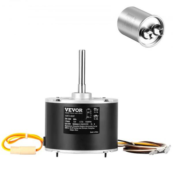 Picture of Vevor DSLNQDJ110HP1HRDTV7 0.1 HP 208-230V 1100RPM OEM Standard Upgraded Replacement Condenser Fan Motor