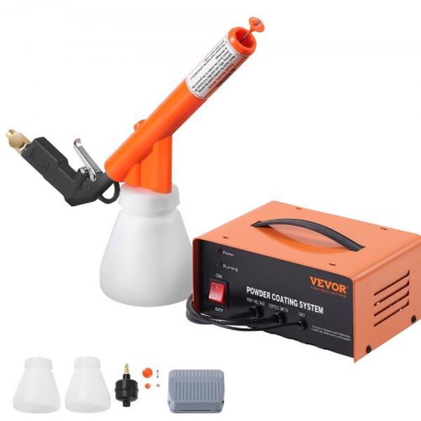 JDFMPTJ50KV4SPYOKV1 50KV Electrostatic Output Powder Coating System Kit with Foot Switch Spray Gun