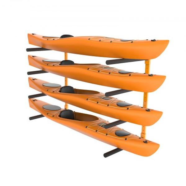 BGS4G0000000MMS6PV0 Wall Kayak Storage Rack with 4-Capacity Wall Mounted Kayak Holder for Kayak Canoe Paddle Board