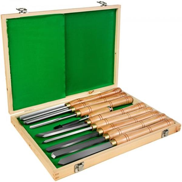 Picture of Vevor MGCD8PCSMGCCZTZ01V0 Woodworking Lathe Chisel for Wood Lathe Chisel Cutting Carving HSS Steel - 8 Piece