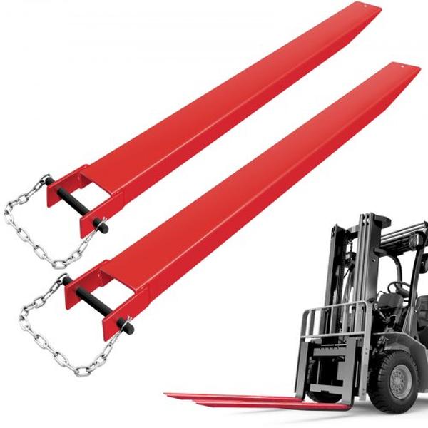 Picture of Vevor 200CMXKJCHCT00001V0 4.5 x 82 in. Heavy Duty Alloy Steel Pallet Fork Extension for Forklifts&#44; Red - Pack of 2