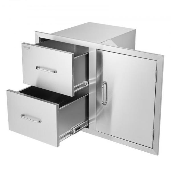 Picture of Vevor CTG20.5X22X330001V0 21.6 x 32.5 x 20.5 in. Outdoor Kitchen Door Drawer Combo with Paper Towel Rack