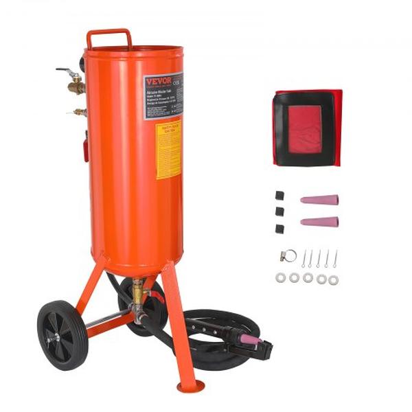 PSG10JL6125PCA4TFV0 10 gal HeavyDuty Sand Blaster with 60110 PSI High Pressure Sandblaster  Portable Abrasive Blasting Tank